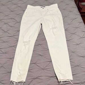 LuLaRoe White Distressed Boyfriend Jeans